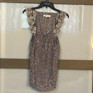 Fever Floral Ruffle Sleeve Mini Top